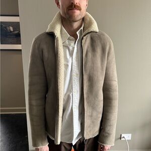 Men's Tan Shearling Jacket